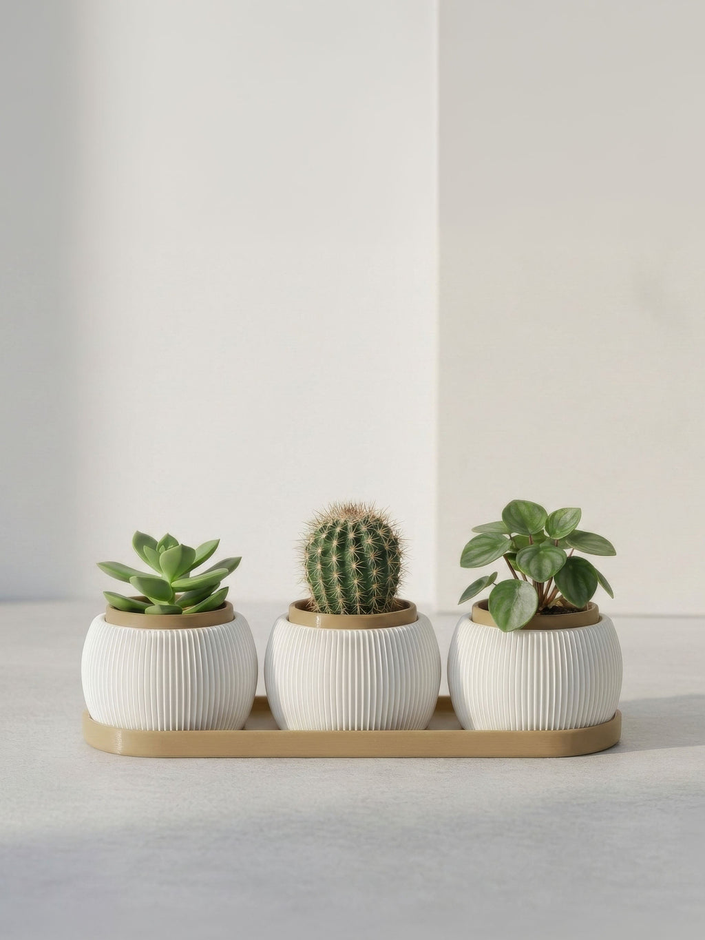 RILLA - Pflanztopf TRIO mit Tablett