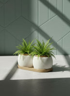 RILLA - Pflanztopf DUO mit Tablett